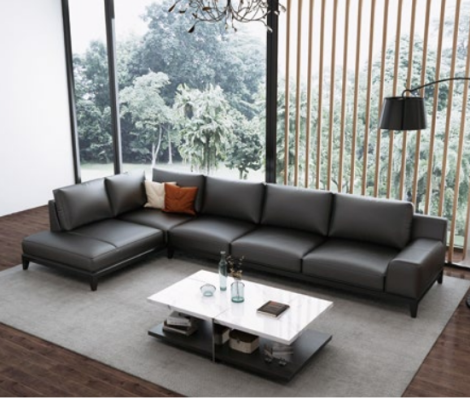 Designer leather sofa Corner sofa Upholstery Corner Couch Seat Corner L-shape Decoration Suite