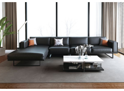 Corner sofa Upholstery Suite Decor Living landscape L-shape Designer Sofa Couch