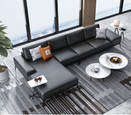 Italian Upholstery Seat Corner Leather Couch Modern Suite Living landscape