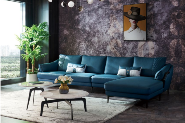 Italian Upholstery Seat Leather Corner Suite Couch Modern Living landscape