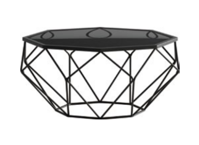 Design coffee table with side table 2 pieces. Set of stainless steel table sofa tables