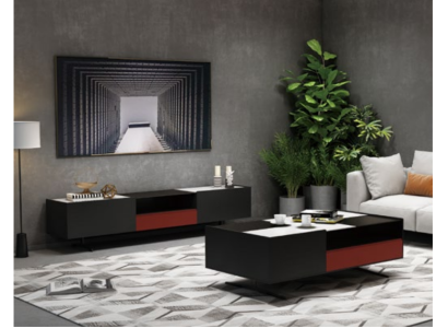 Italian designer furniture 3 pieces. Set Chest of drawers + Coffee table + TV cabinet