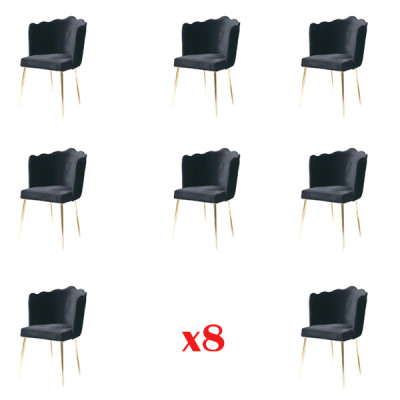 Group Suite Set 8 Chair Textile Chair Designer Upholstery Dining room