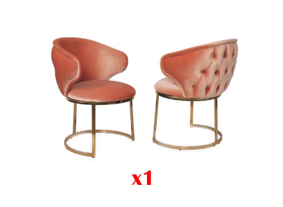 Dining room Chairs stainless steel Luxury Armchair Pink Armchair Living room