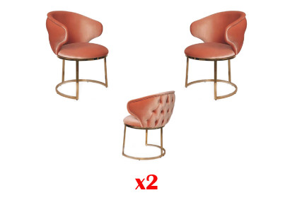 Group 2x Chairs new Dining room Suite Upholstery new Design Armchair Set