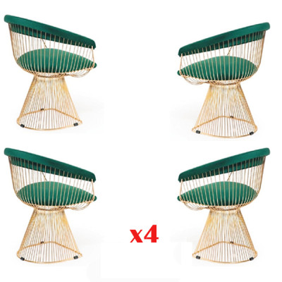 Suite Design 4x Chair Set Dining room Textile Upholstery Seat Chairs