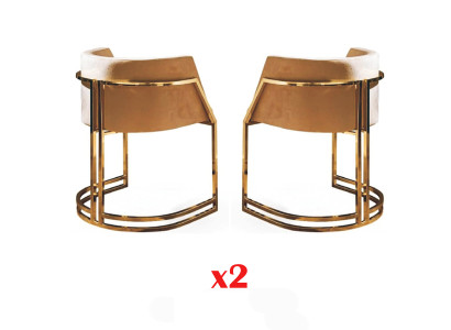 Luxury 2x Chair Dining room chair Kitchen chairs Living room chair Upholstered chair Lehn new