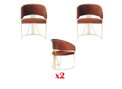 Suite Kitchen Living room Dining room Set Designer Chair Set 2x Chairs