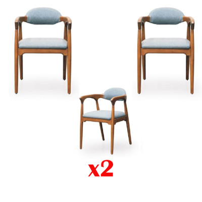 Suite Dining room chair Set 2X Chairs Italian Style Luxury Furniture