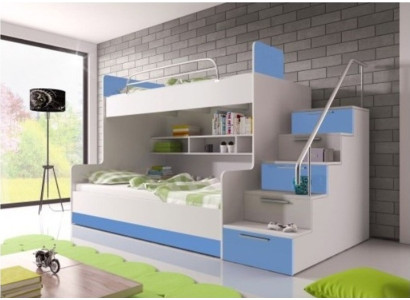 Boys Bunk Bed Childrens room Beds Loft bed Double bunk bed High gloss Furniture