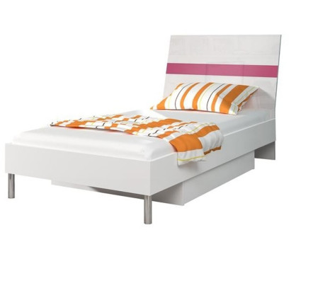 Bed + Bedside table Bedroom Youth Room Childrens room Set Furniture Pink 2pcs.