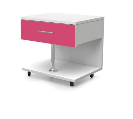 Bed + Bedside table Bedroom Youth Room Childrens room Set Furniture Pink 2pcs.