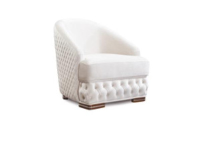 Armchair 1 Seater White Chesterfield Relax Italian Furniture Furnishings