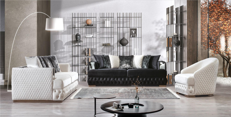 Three Seater Chesterfield Couch Black Sofas Textile Leather Sofa Couches