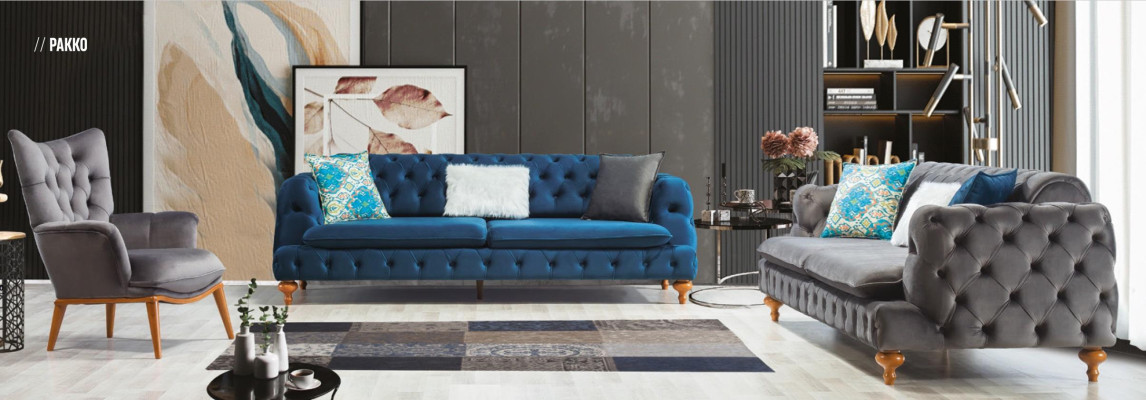 Sofa set Sofa 3+3+1 Seater Chesterfield Armchair Furniture Upholstery Set Multicolored