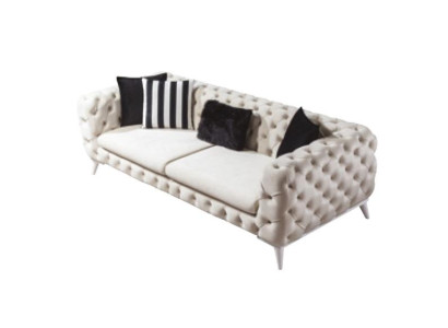 Sofa 3 Seater White Luxury Furniture Chesterfield Furniture Italian Style