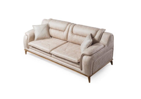 Sofa Beige 3 Seater Living room Classic Design Chesterfield Elegant Style new