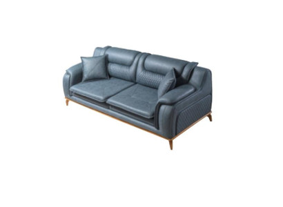 Sofa Blue 3 Seater Living room Couch Design Chesterfield Italian Style Furniture