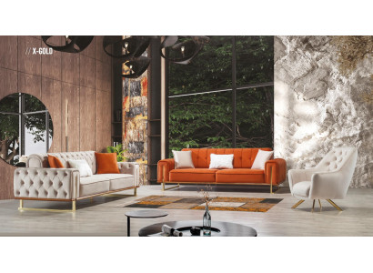 Luxury Furniture US Style Chesterfield Sofa Set Couch Multicolored Sofa