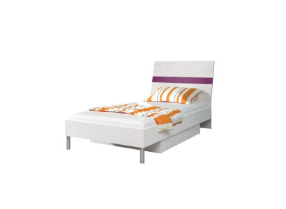 Beds Purple Wood Design Single Bed High Gloss Single Childrens room Bed Girls