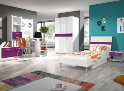 Wardrobe Cabinets Wardrobe High Gloss Clothes cabinets Childrens room Purple new