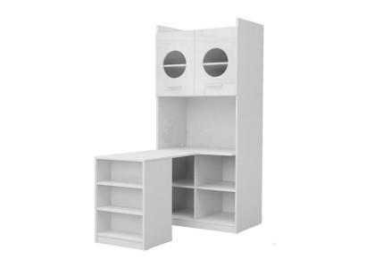 Modern Desk Wood Corner desk Youth Childrens room White Furniture Design