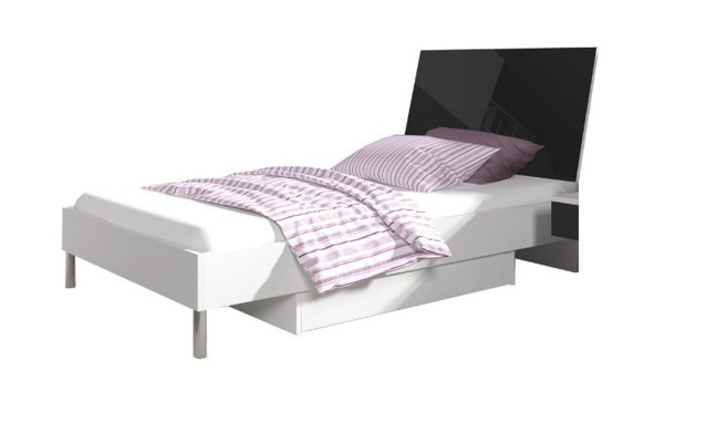 Childrens room Bed Single Bed Youth Room Black Wood Bedroom Beds new