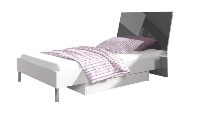 Childrens room Bed Bedroom Beds Single Bed Single Youth Room Gray Wood
