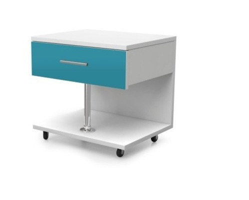 Bed + Bedside table Bedroom Youth Room Childrens room Set Furniture Blue 2pcs.