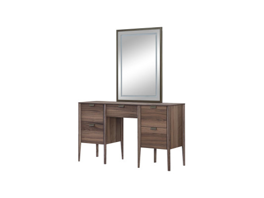 Bedroom Glass Wardrobe Bedside table Chest of drawers Stool Complete's Set 6pcs. Wood