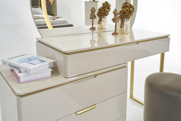 Dressing table Set Console Mirror Bedroom Furniture Design Stool Set new