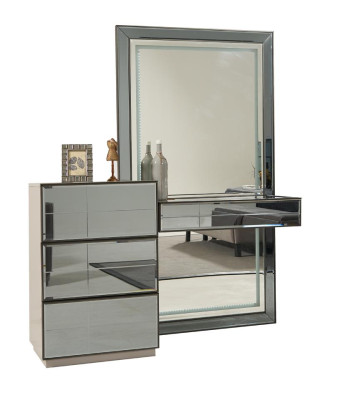 Dressing table set console bedroom furniture design stool luxury table wood 2 pieces