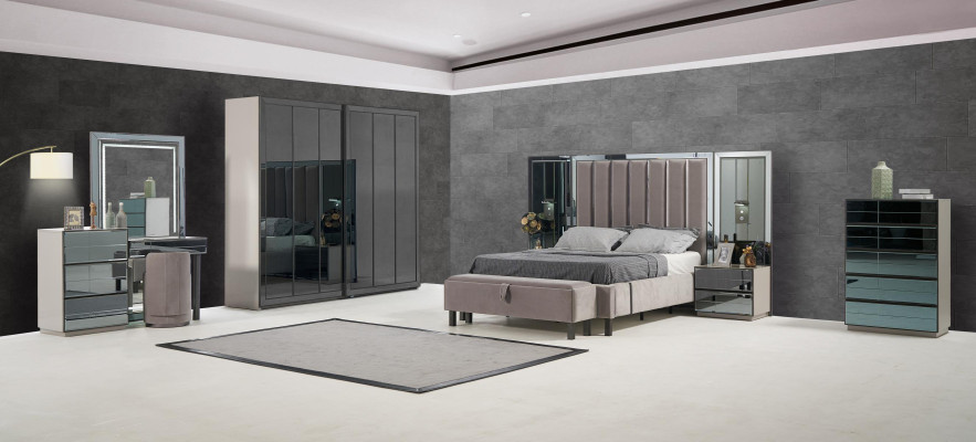 Luxury Bedroom 8-piece Set Complete's Room Furniture Bed Bedside table Wardrobe new