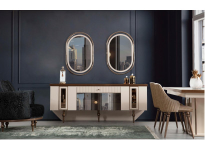 Sideboard Living room Dining room Wood Metal Chests of drawers Beige