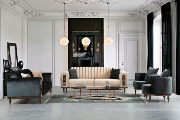 Sofa set Velvet fabric Couch Set Sofa Upholstery Furniture 4pcs. sets