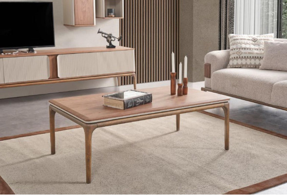 Designer Coffee table Table modern Coffee table Wood Living room Beige