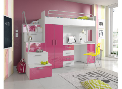 Double bunk bed Bunk bed Double bed Youth Bed Beds with Wardrobe Table new