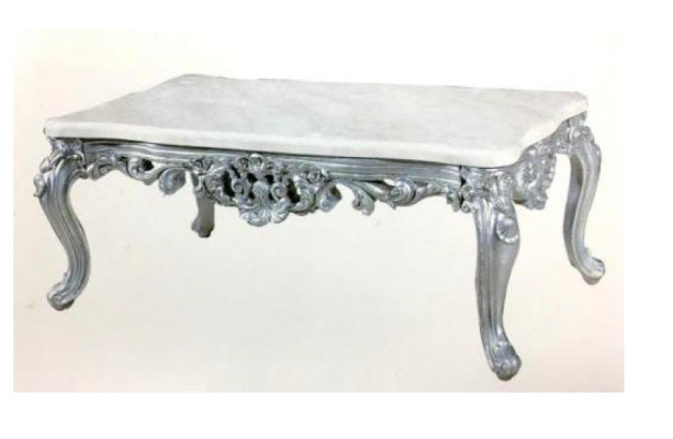 Baroque Rococo Coffee table Wood Table Side Sofa Couch Tables Marble