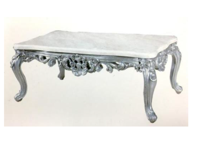 Baroque Rococo Coffee table Wood Table Side Sofa Couch Tables Marble