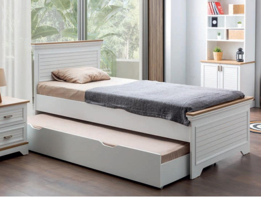 Double bed with bed drawer Furniture Wood Beds Childrens bed Youth bed Teeneger