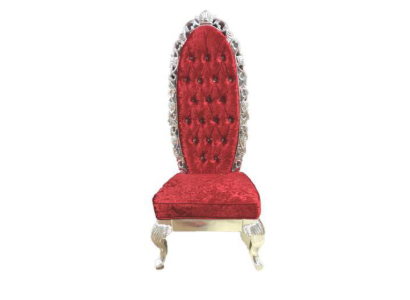 Red Throne Armchair Royal Upholstery Seat Antique Style Chair Chesterfield Design