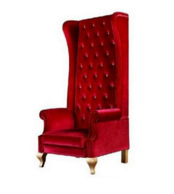 The Voltaire Chair is a stunning example of classic n English style in a rich red tone.