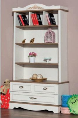 Modern Bedroom Youth Room Set Bed Bedside table Bookshelf Table 5 pieces.