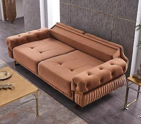 Luxury Three Seater Sofa Furniture Upholstery Fabric Couch Living room new Furniture