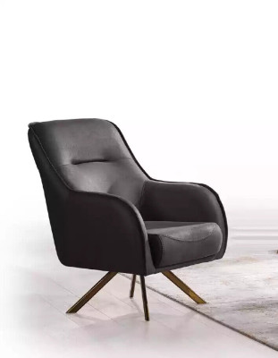 Design Armchair upholstery Living room Wood modern luxury brown lounge