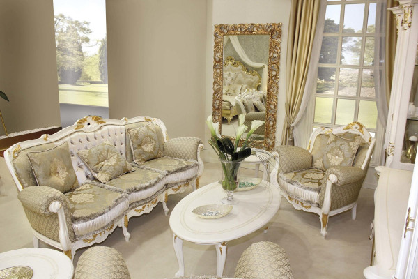Classic Baroque Rococo Three Seater Sofa 3 Seater Couch Upholstery Sofas Couches