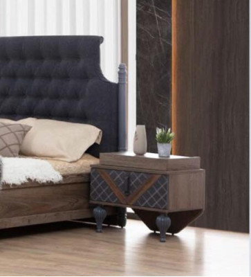 Bed Bedside table Chest of drawers with Mirror Bedroom 4 pcs. Chesterfield set