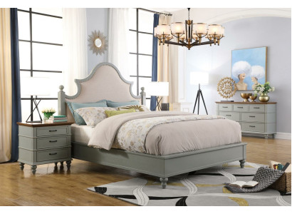 Design Luxury Bedroom Set Bed 2x Bedside tables Chest of drawers Suite Beds Hotel