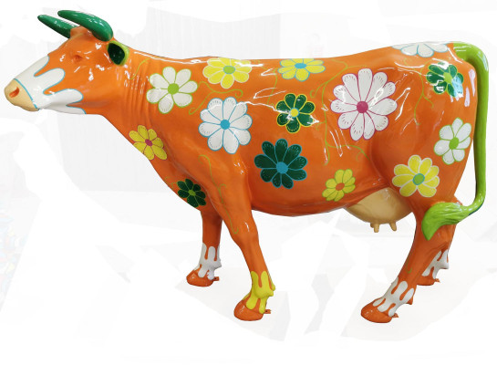 Designer Abstract Modern Figure Cow Sculpture Statue New Decorative Garden Sculptures