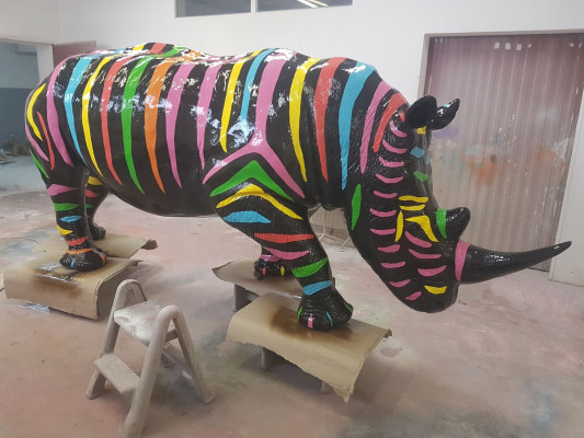 Abstract figure statue garden figures decoration statues sculptures rhino new